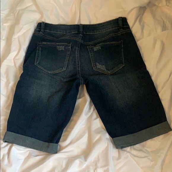 2 for 15! Dark wash Bermuda Jean Shorts - Picture 2 of 3